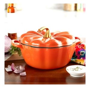 SOLD Woman 3.5 qt enamel on cast iron Dutch oven free PW gift with p…